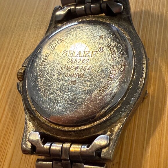 Vintage Sharp Two Tone Gold/Silver Calendar Dive Watch 368282, 27mm - Picture 5 of 5